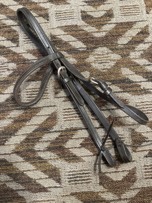 Black Leather Headstall