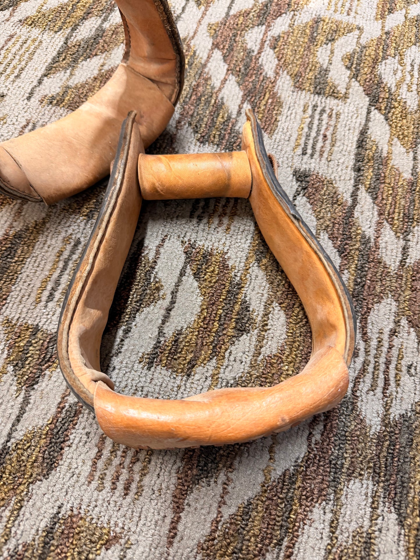 Western Wooden Covered Stirrups