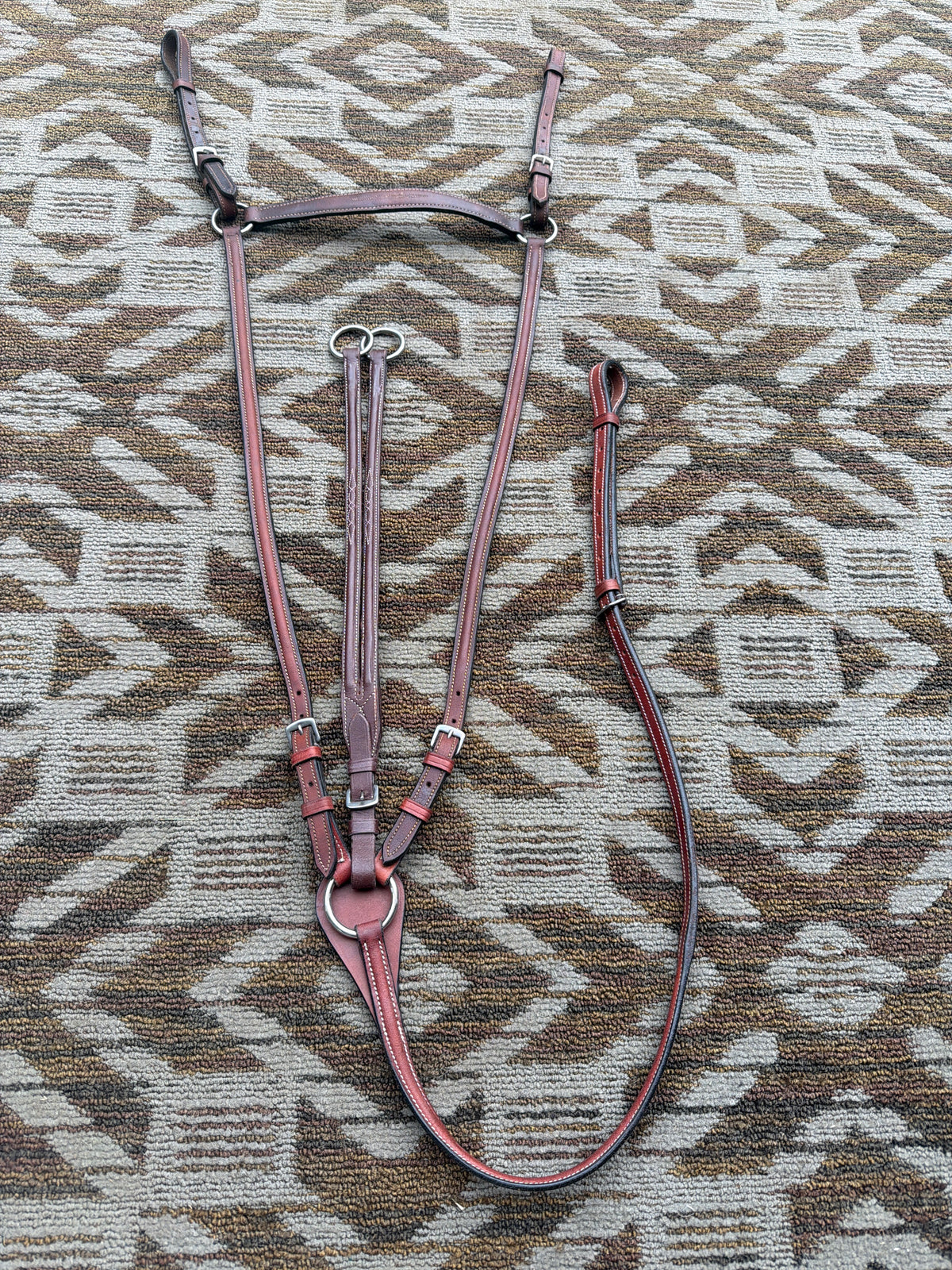 Soft Raised Fancy Stitched Breastcollar w/ Running Attachment