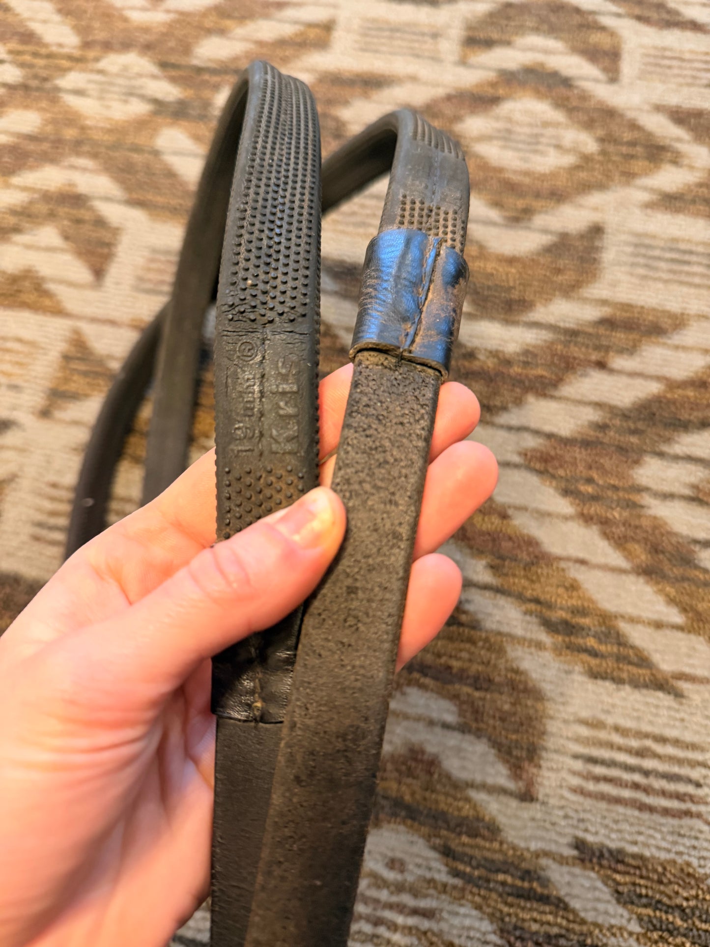 Kris Black Rubber Reins