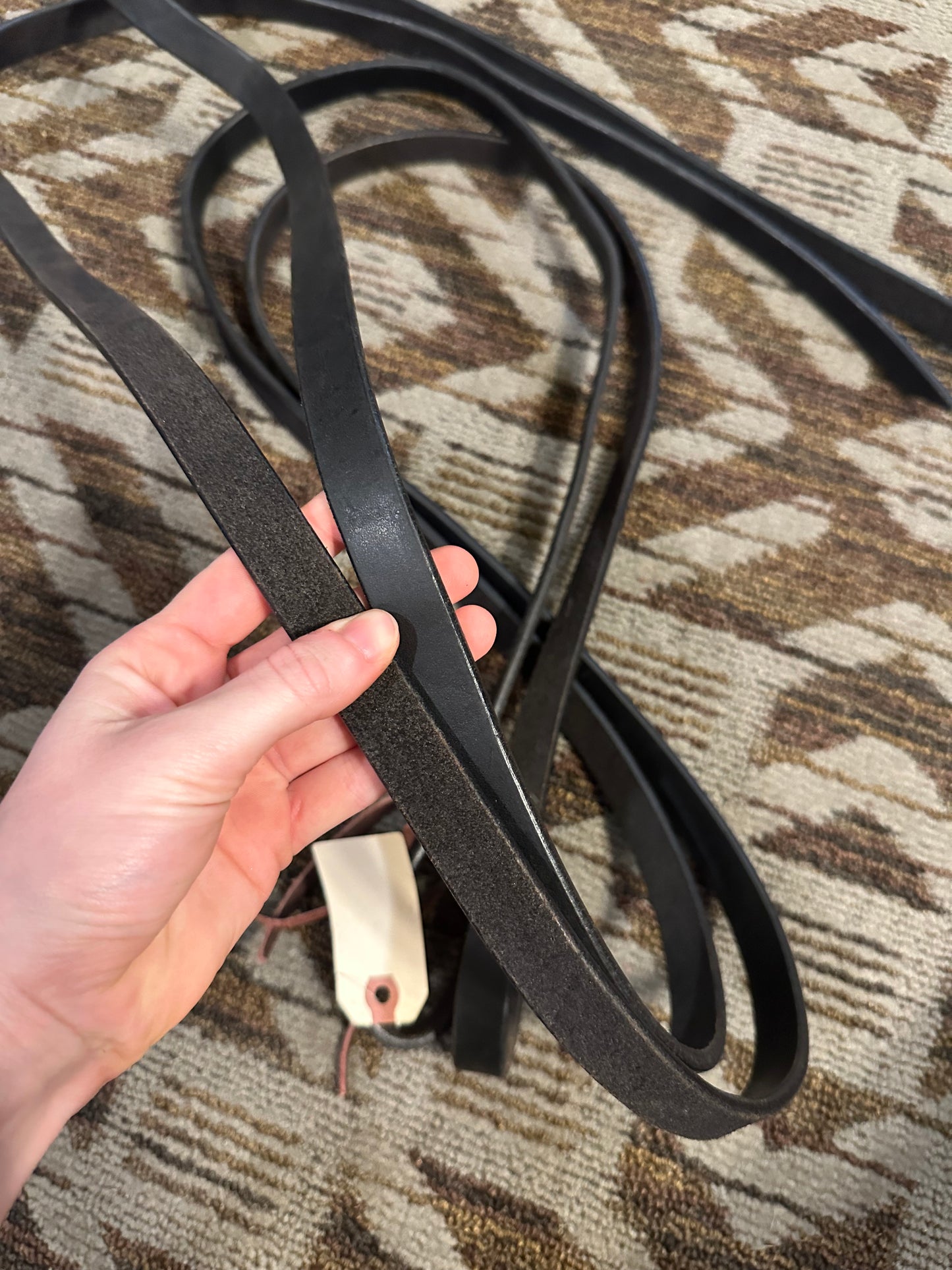 Black Leather Split Reins