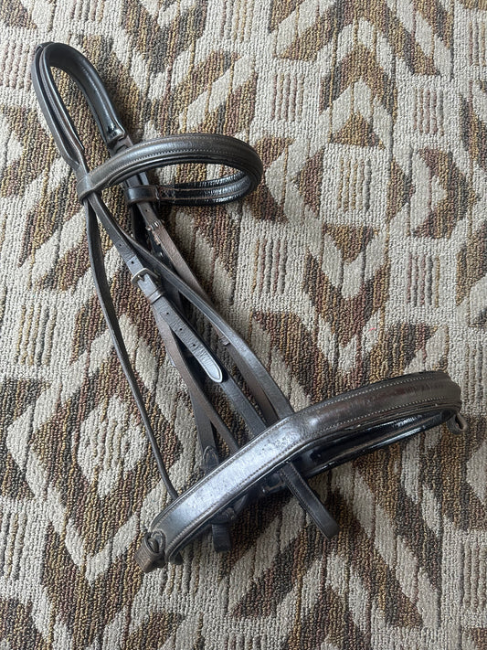 Black Padded Dressage Bridle