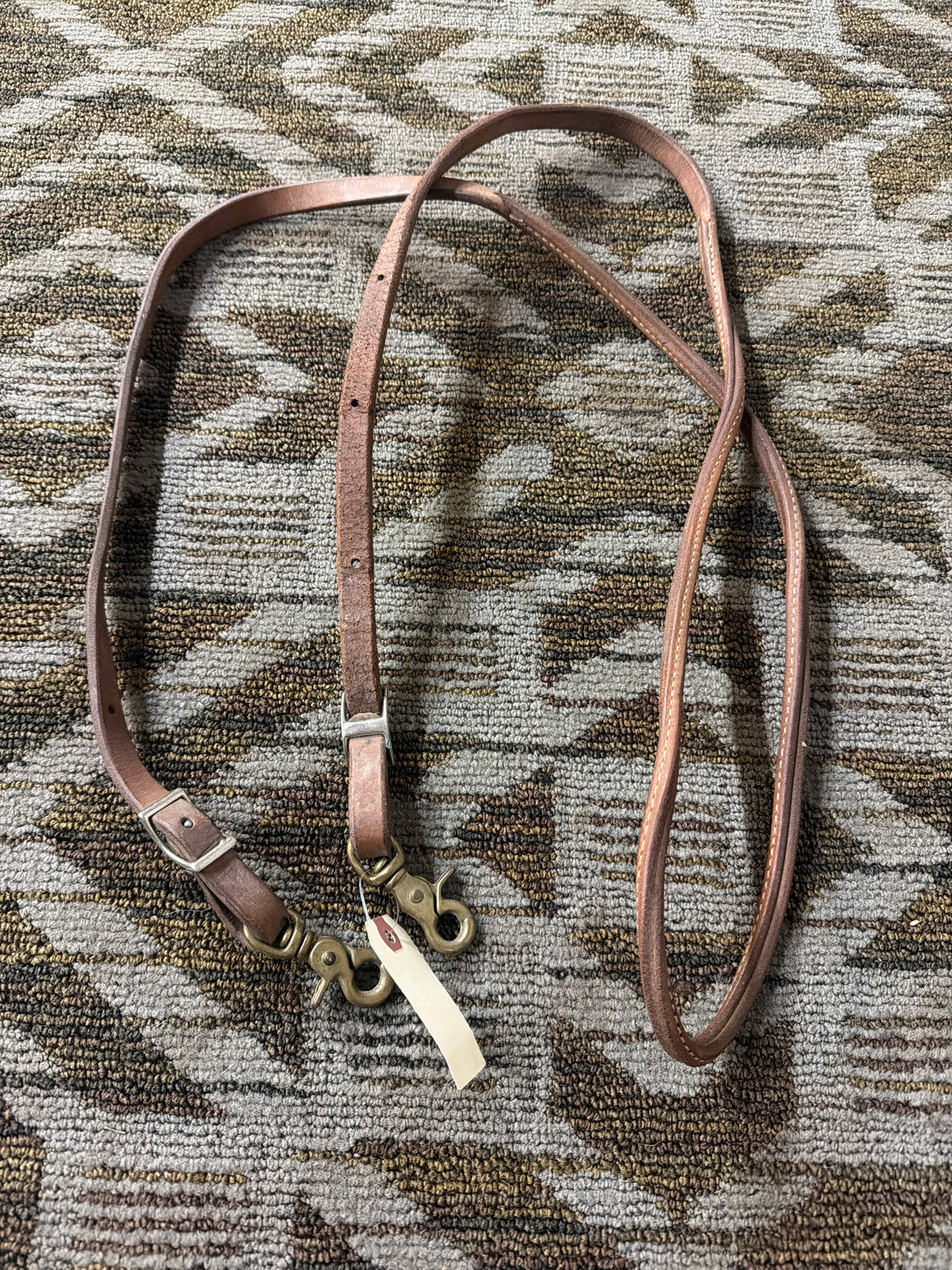 Rolled Leather Loop Reins