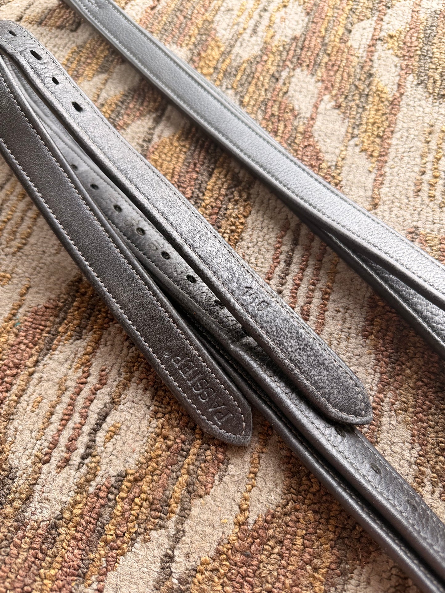 Black Passier Soft Lined Stirrup Leathers - 56”