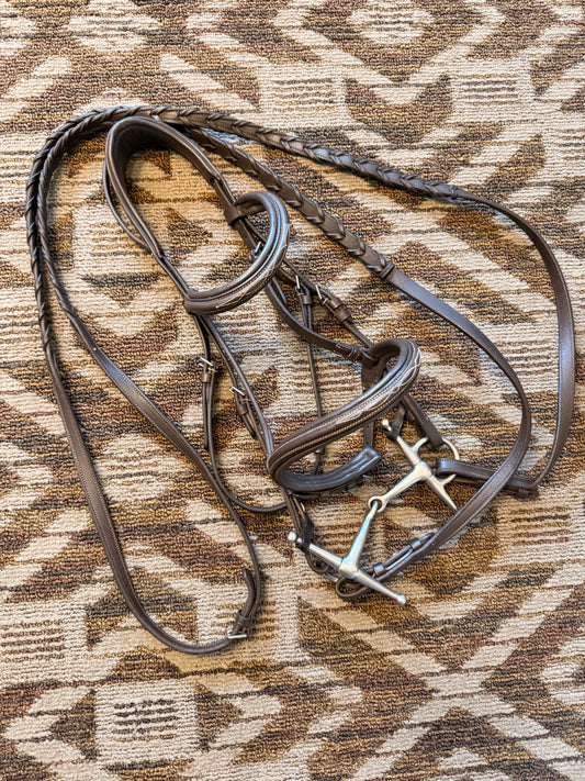 Padded Anatomical Fancy Stitched Pony Bridle