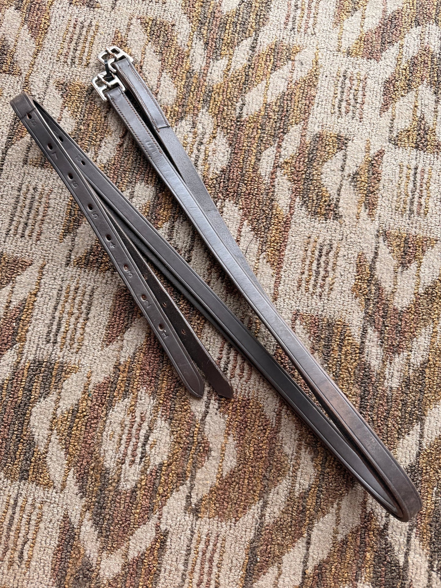 Dark Brown Stirrup Leathers - 58”