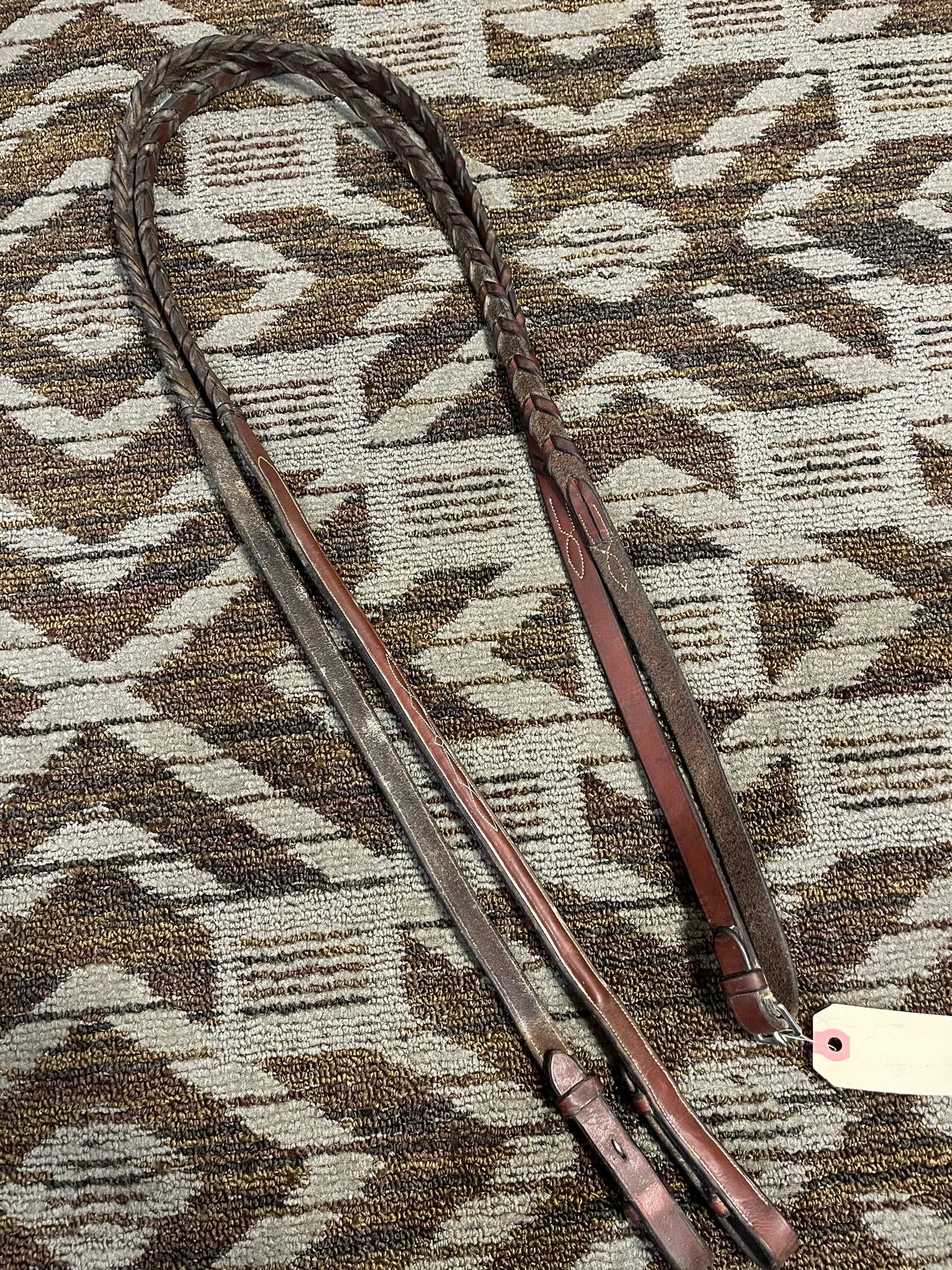 Chestnut Fancy Stitch Laced Reins