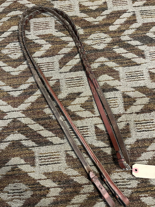 Chestnut Fancy Stitch Laced Reins