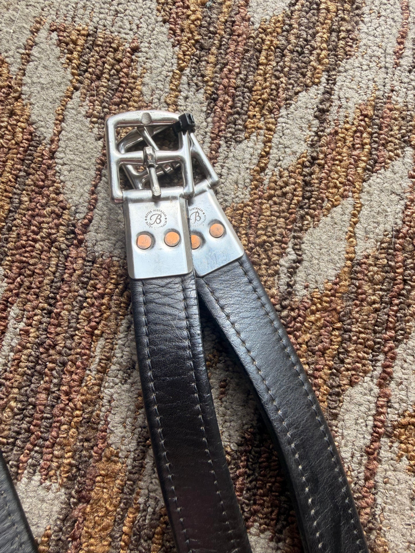 Bates Lined Stirrup Leathers - 54”