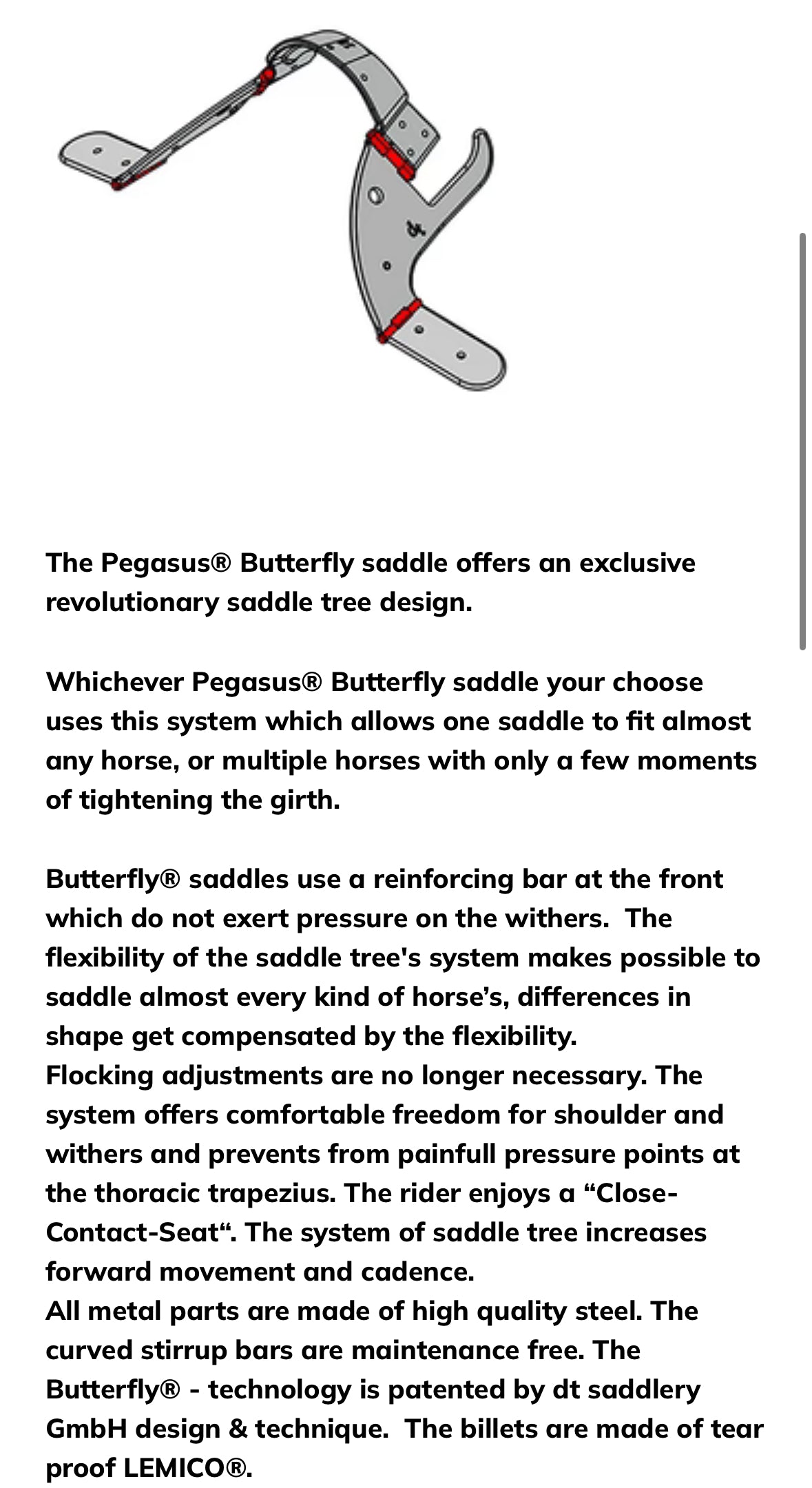 Pegasus Butterfly Bernice Dressage Saddle