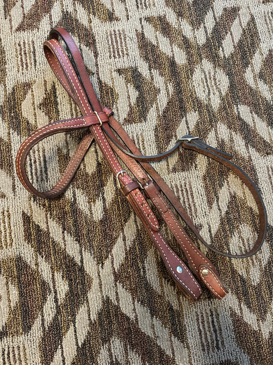 Leather Stitched Browband Headstall