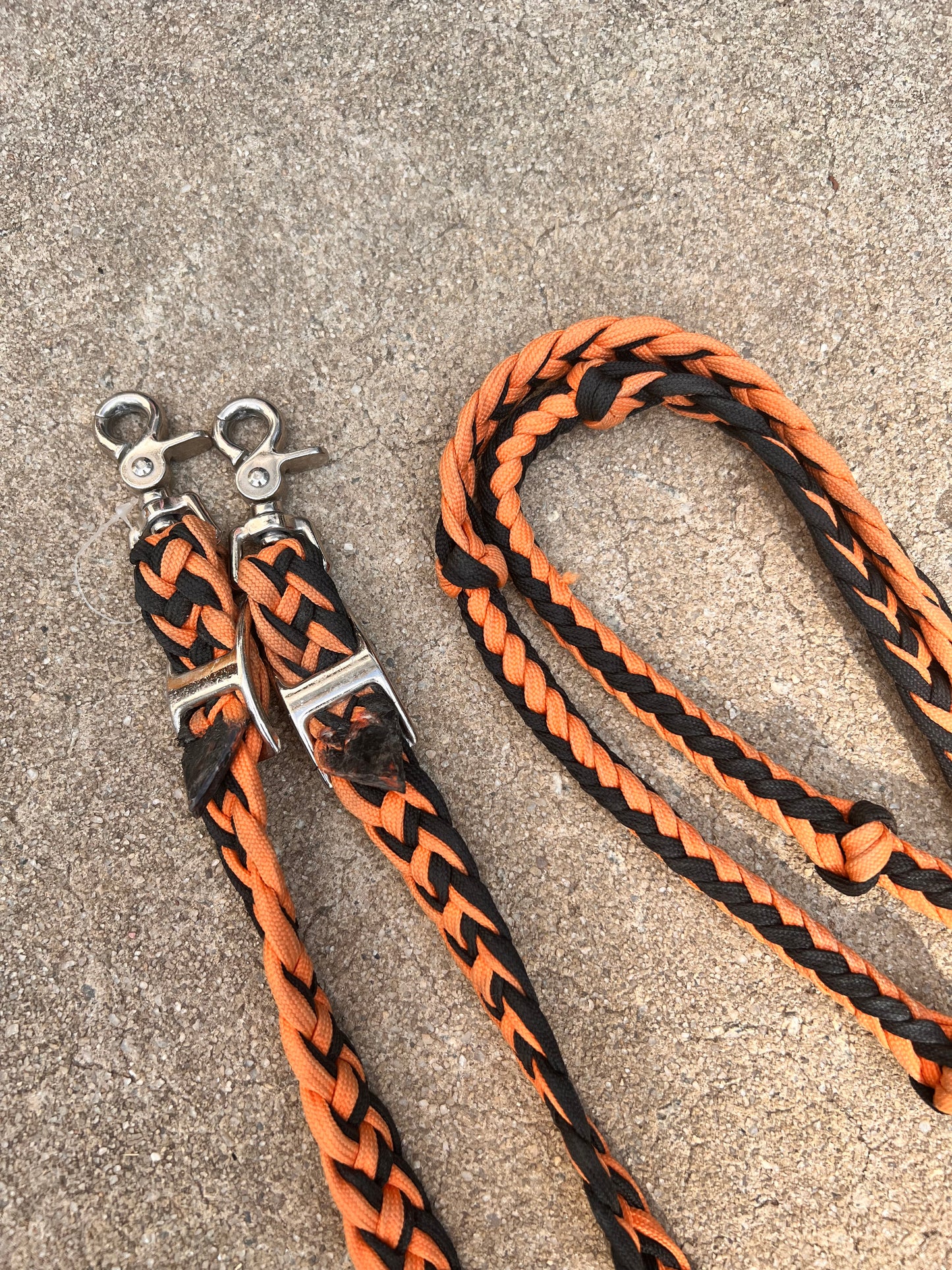 Orange Paracord Loop Reins