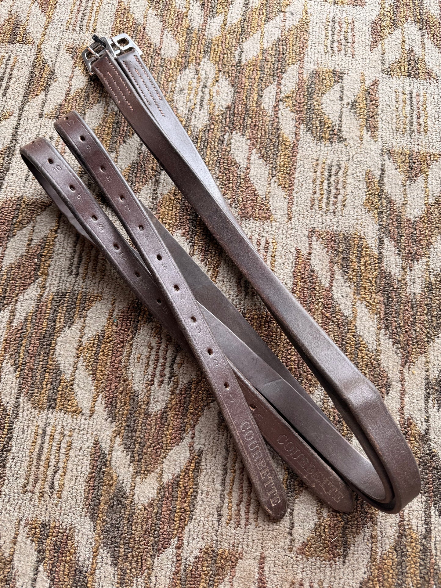 Dark Brown Courbette Stirrup Leathers - 60”