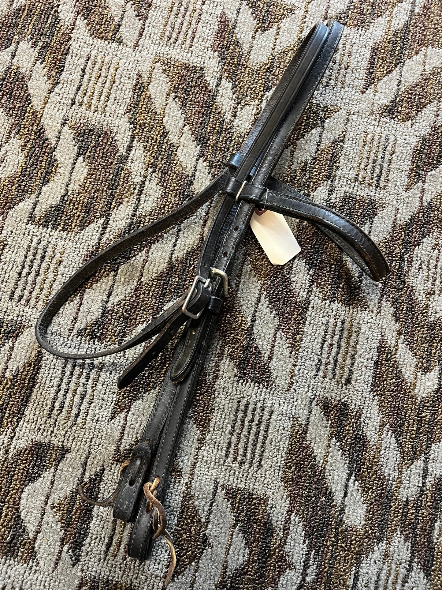 Black Leather Headstall