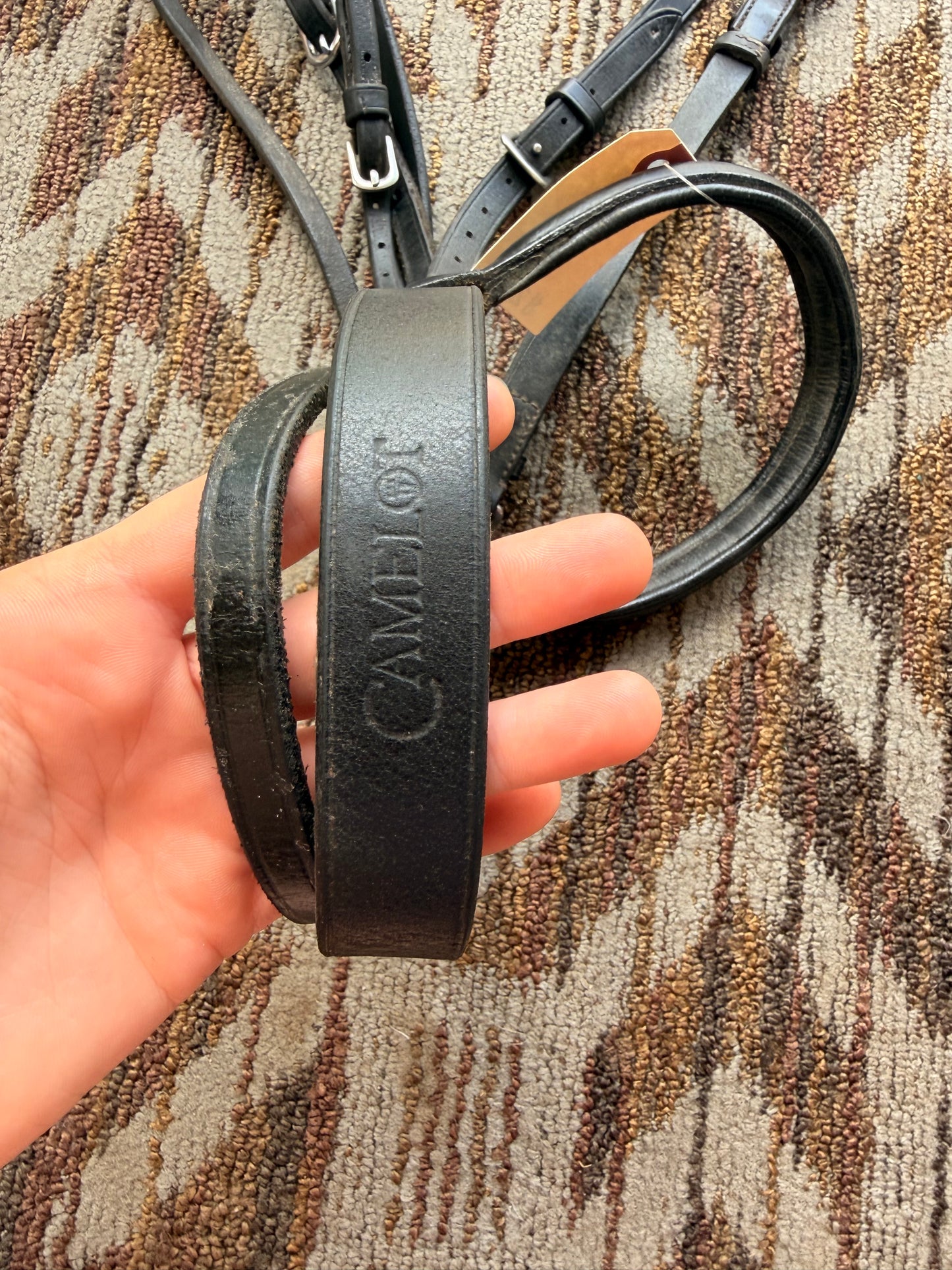 Camelot Black Bridle w/ Dropped Noseband