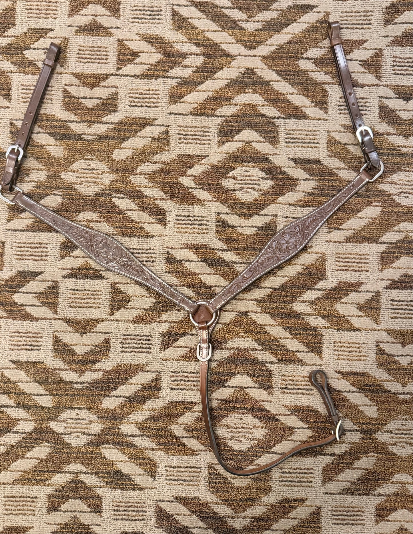 Brown Tooled Breastcollar