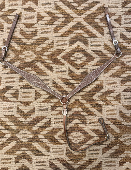 Brown Tooled Breastcollar