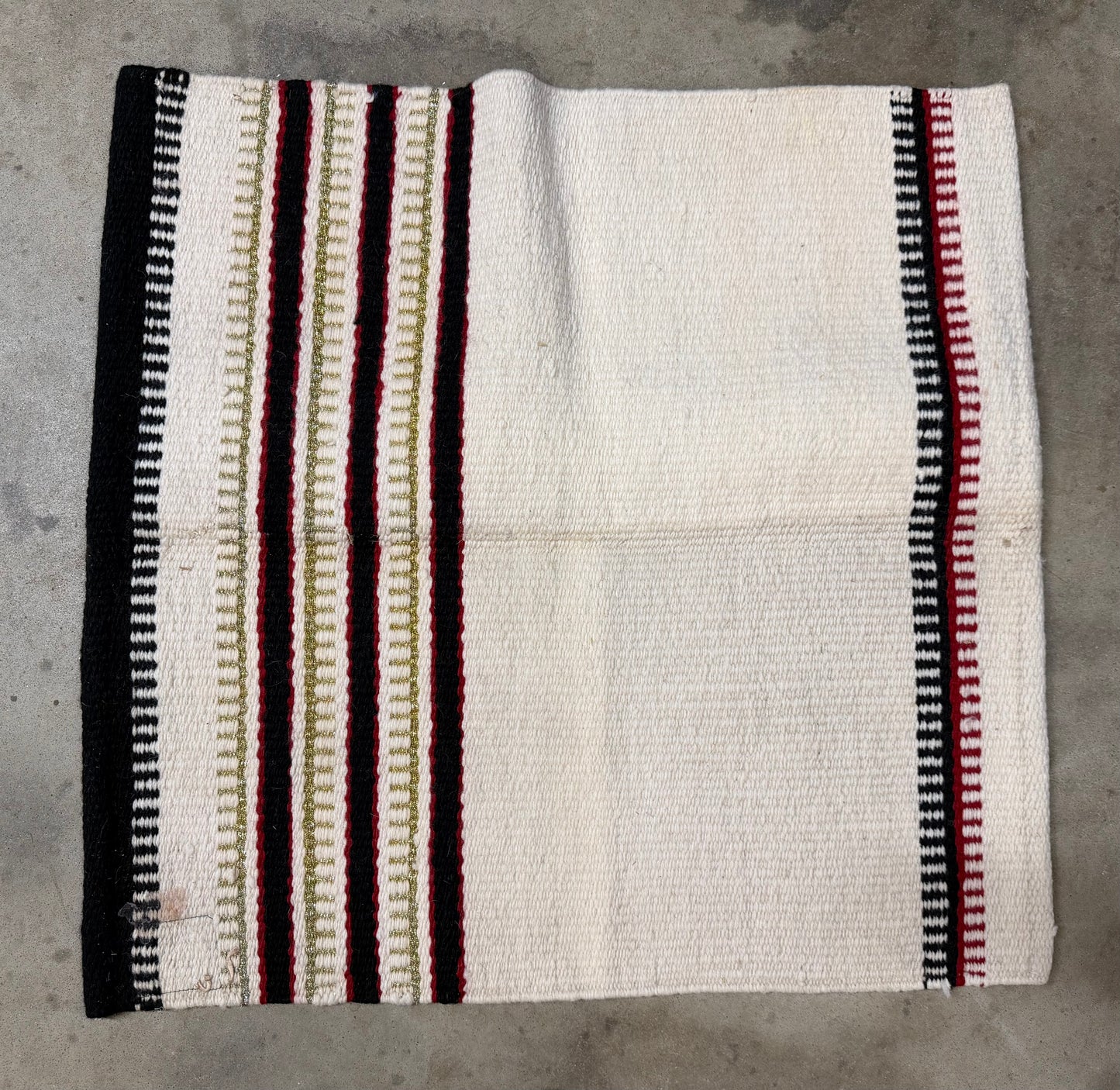 Cream Striped Saddle Blanket