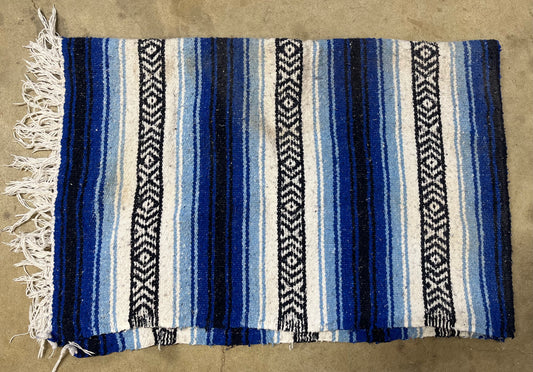 Blue Striped Saddle Blanket