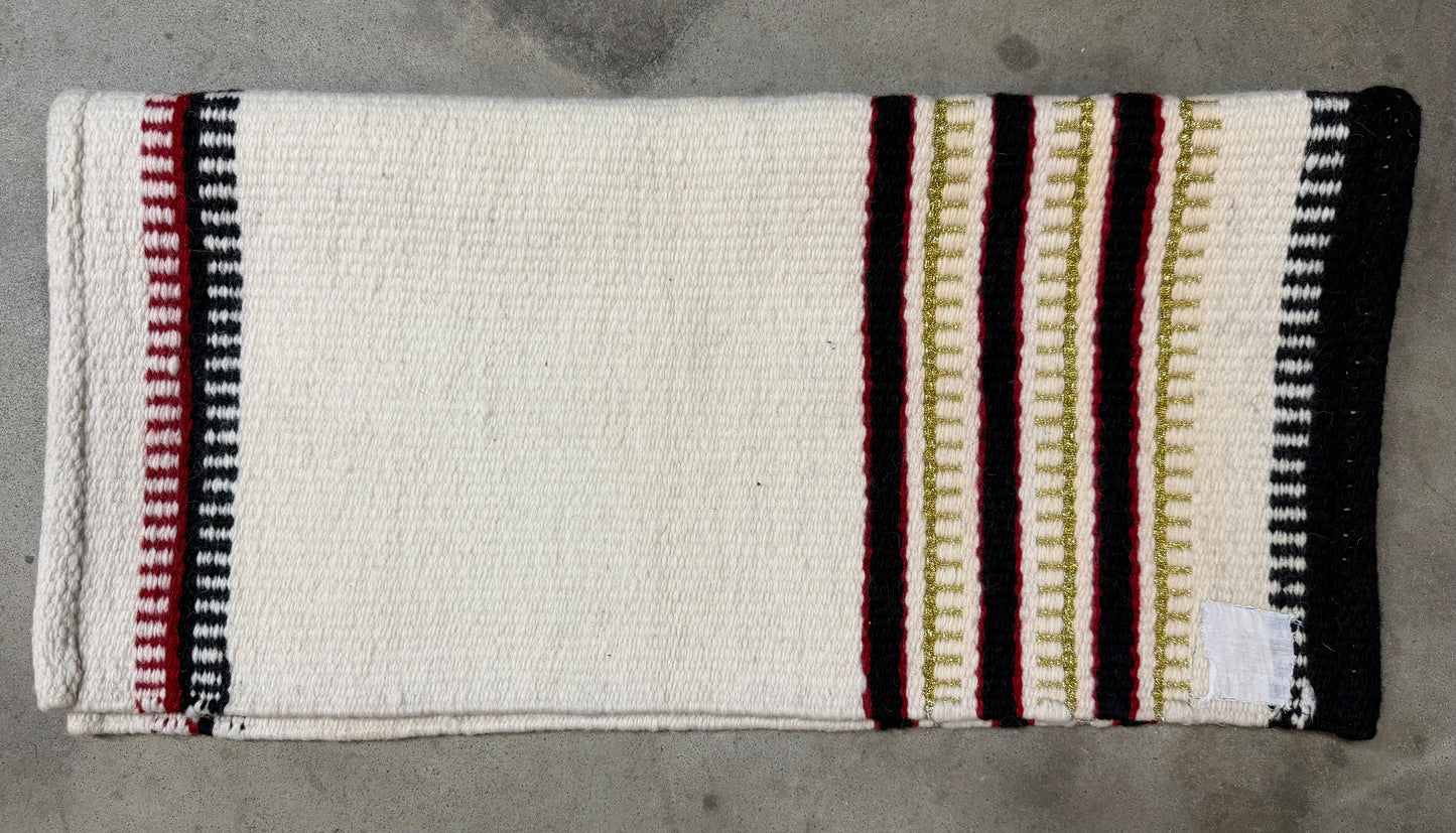 Cream Striped Saddle Blanket