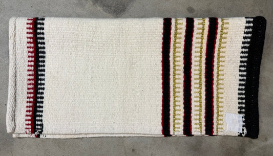 Cream Striped Saddle Blanket