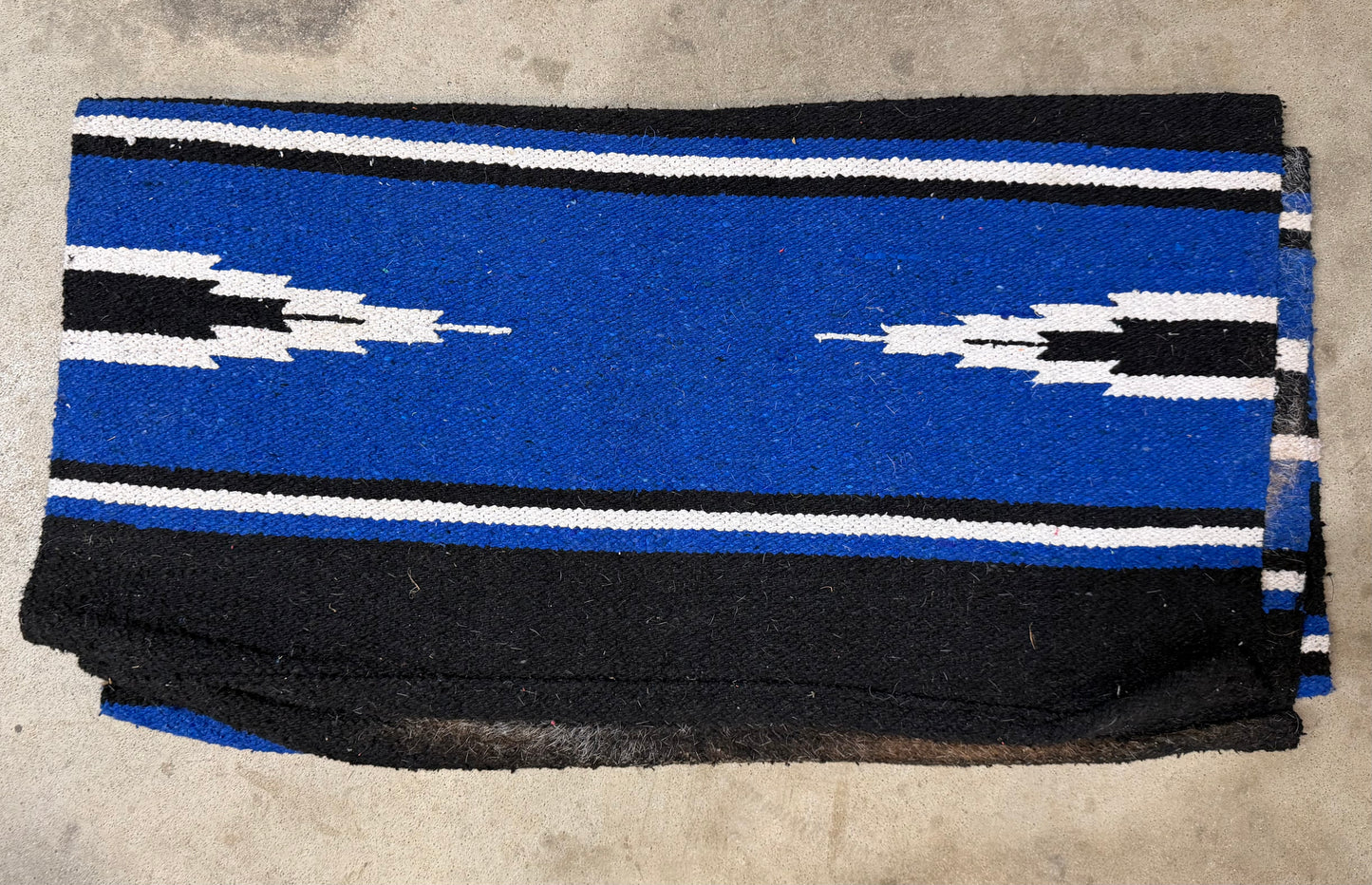 Blue and Black Saddle Blanket
