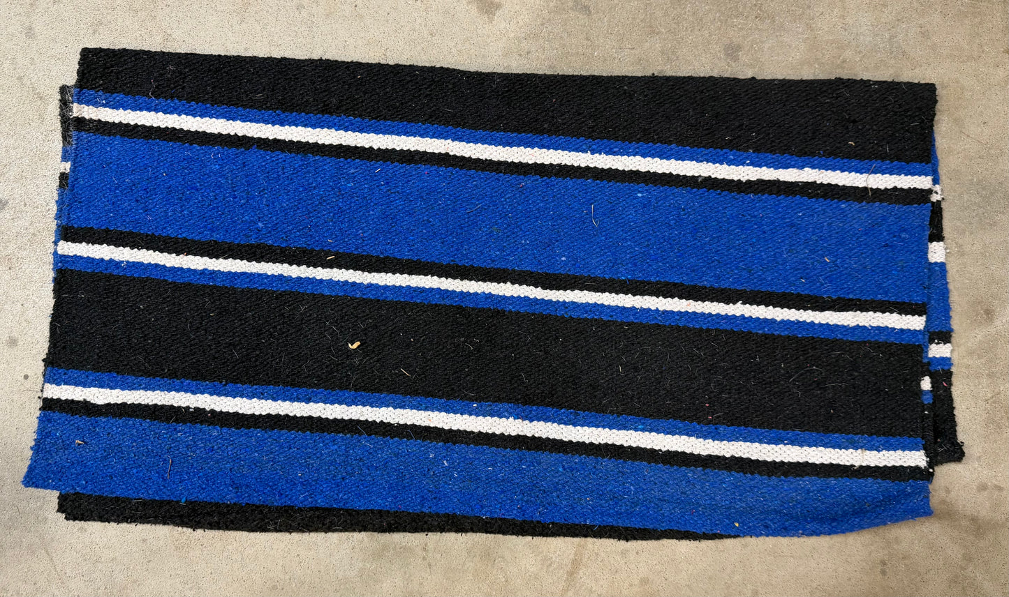 Blue and Black Saddle Blanket