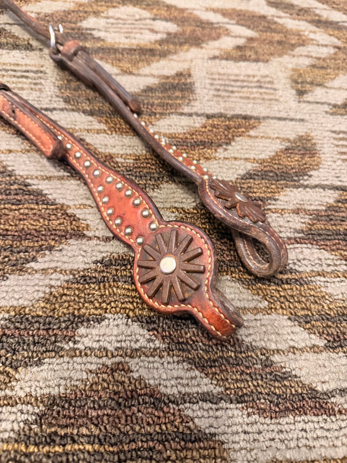 Studded One Ear Headstall w/ Rowels