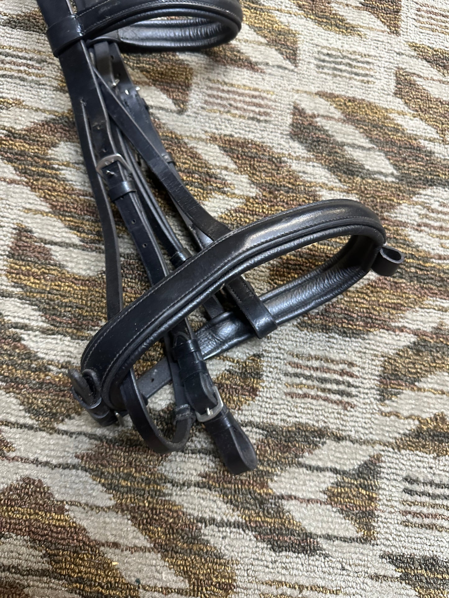 Black Padded Dressage Bridle