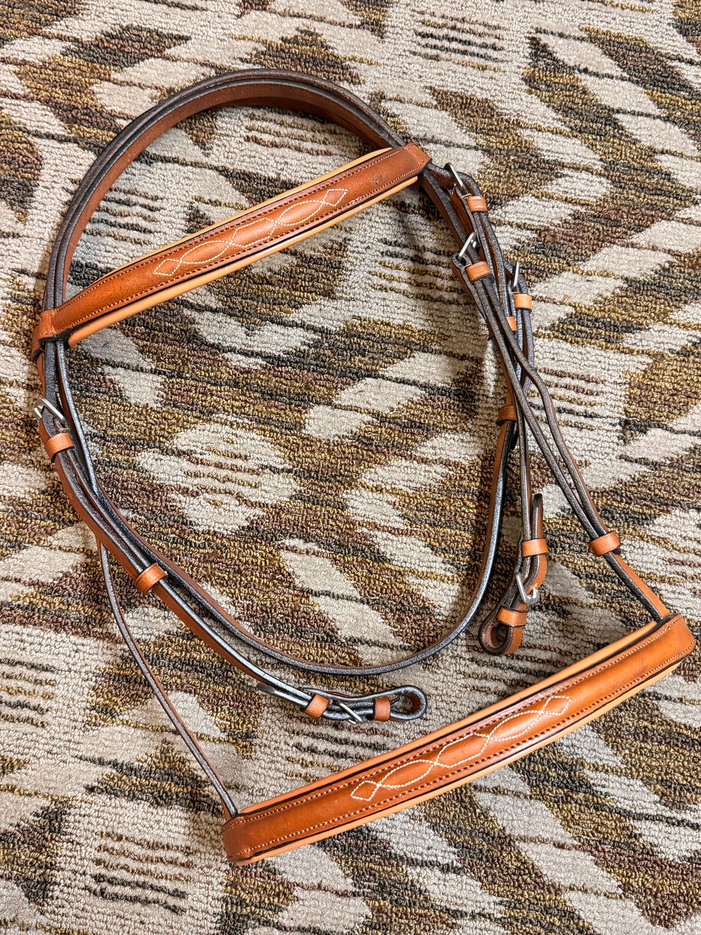 New Chestnut Fancy Stitched Bridle