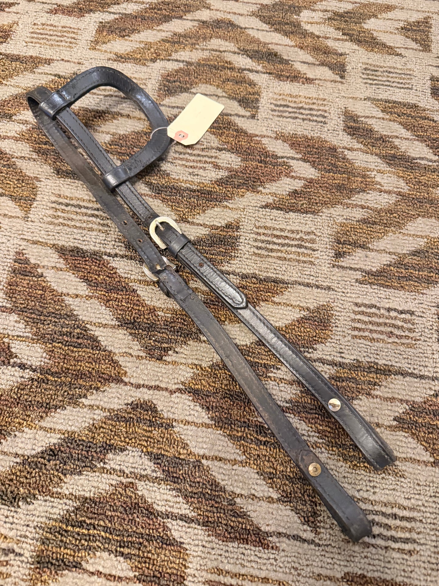 Black Leather One Ear Headstall