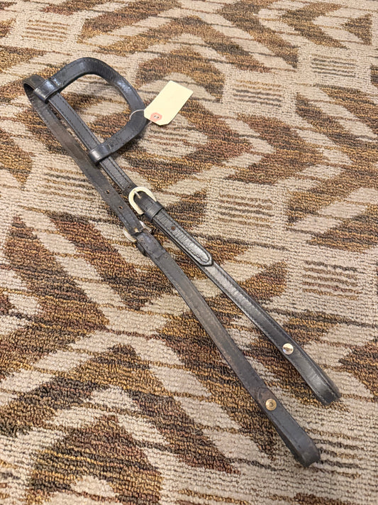 Black Leather One Ear Headstall