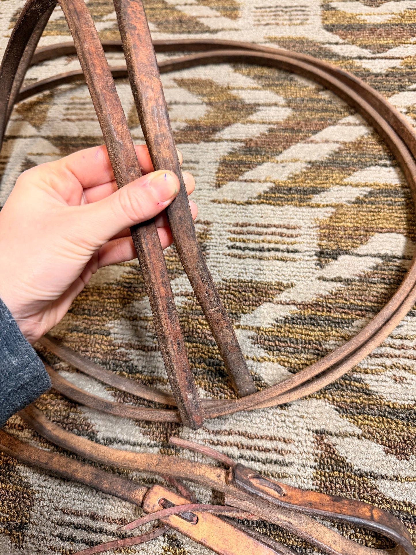 Weighted Leather Split Reins
