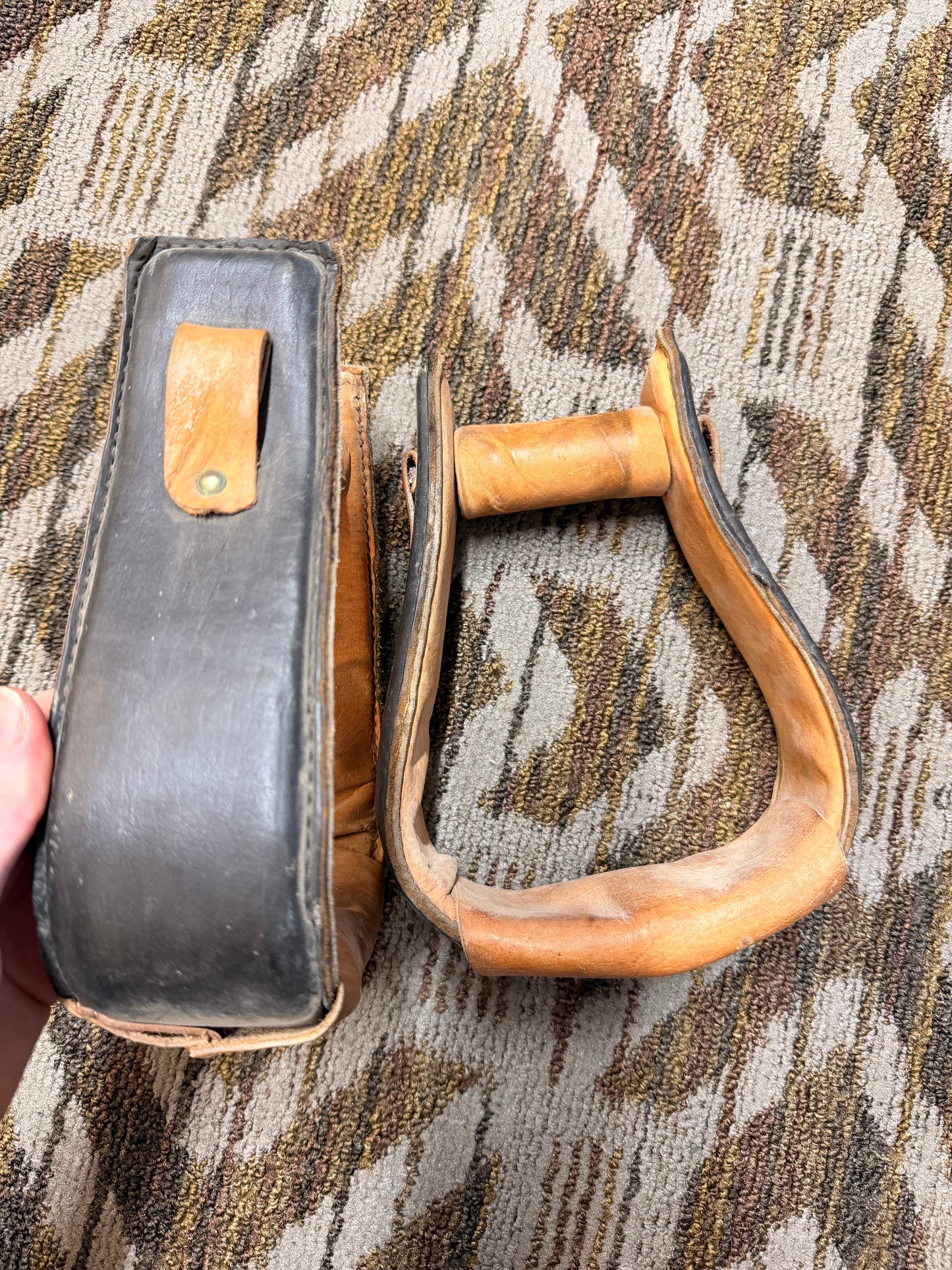 Western Wooden Covered Stirrups