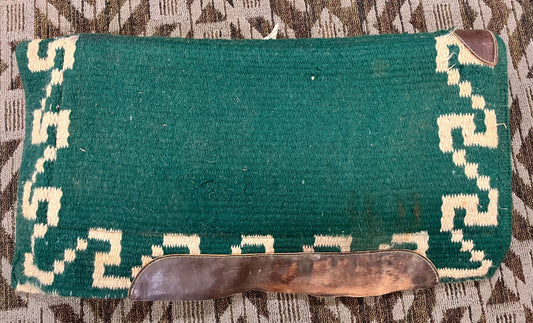 Green Wool Top Saddle Pad
