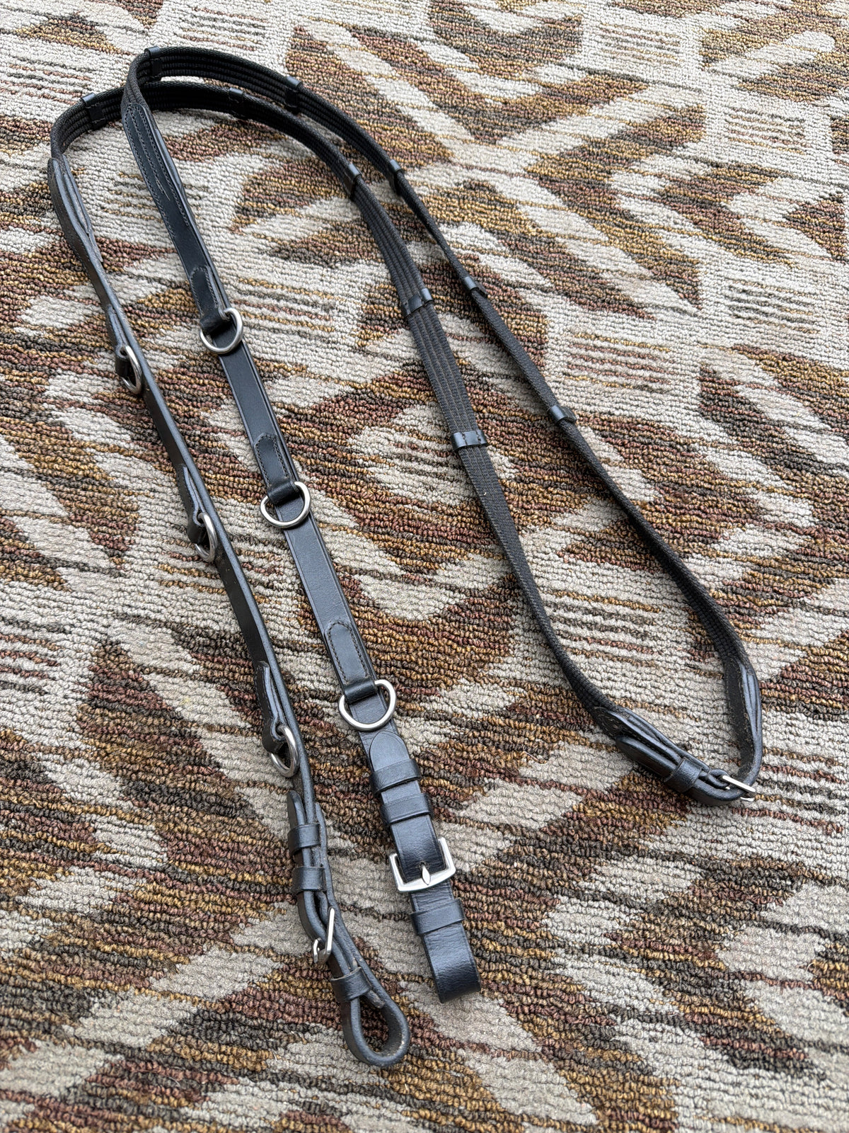 Black German Webbed Reins