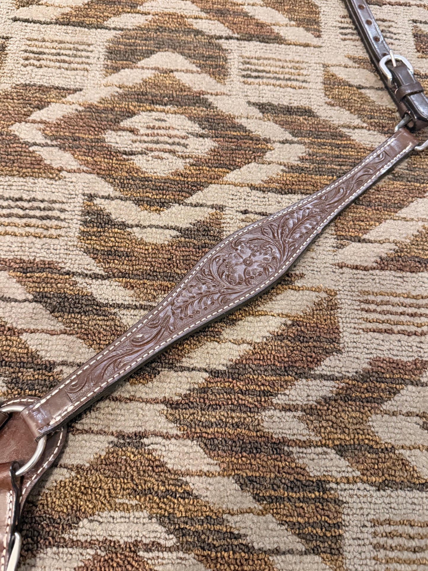 Brown Tooled Breastcollar