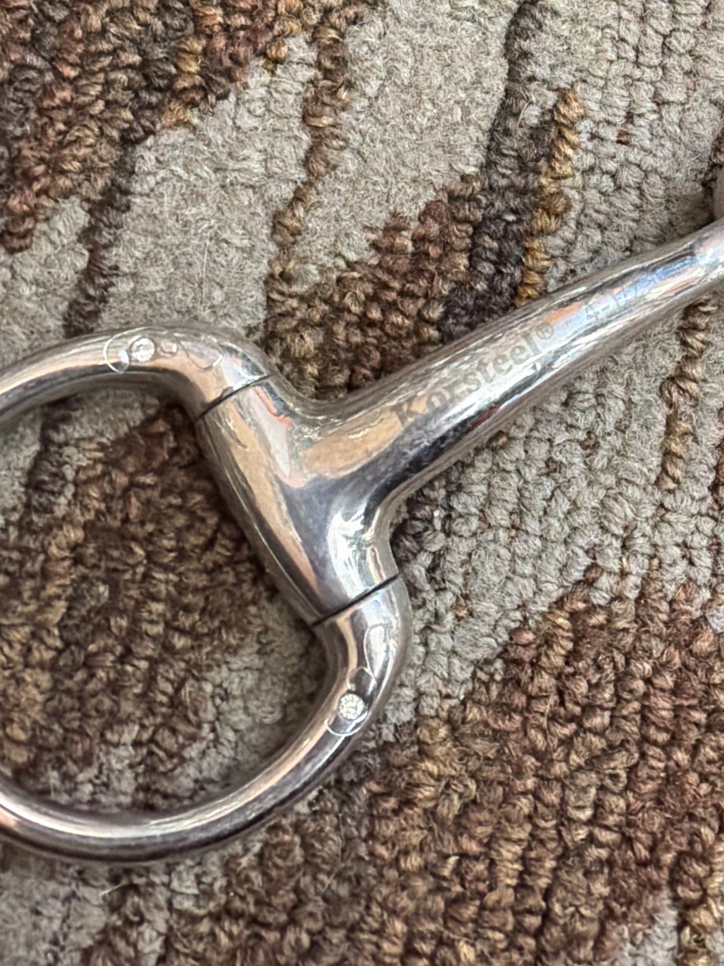 Korsteel Anatomical Eggbutt Snaffle w/ Crystals and Designs