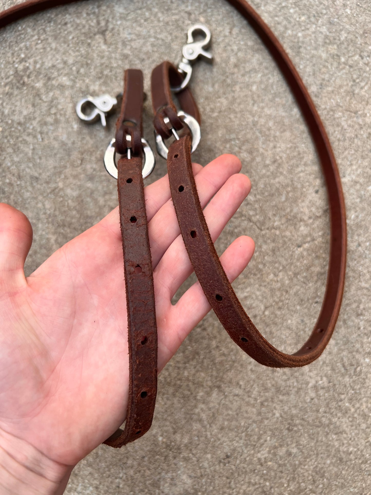 Adjustable Leather Loop Reins