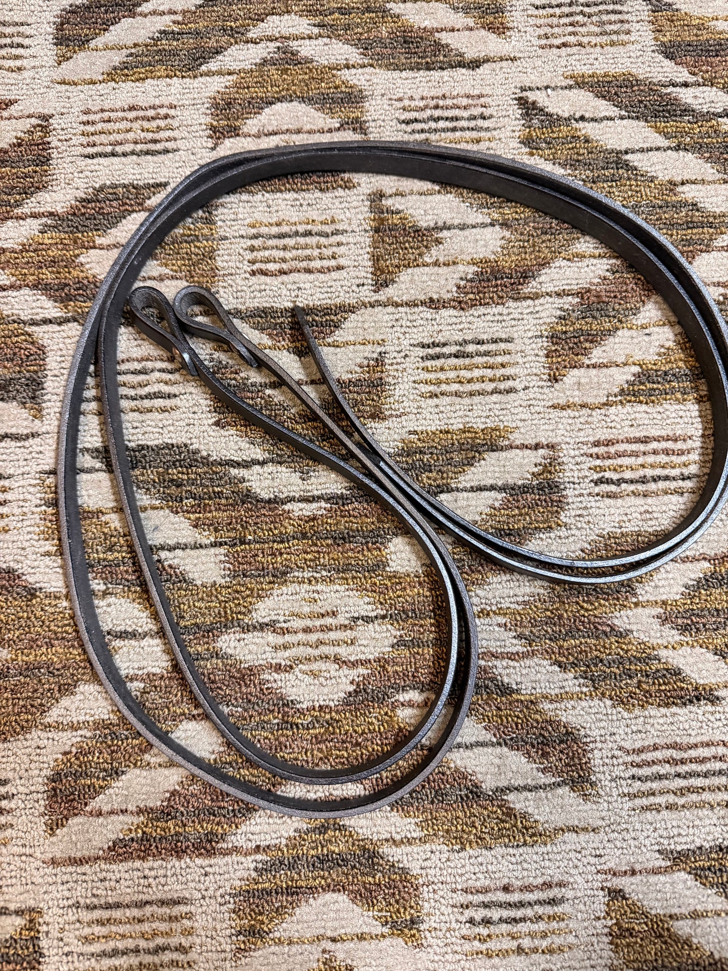 New Black Leather Split Reins