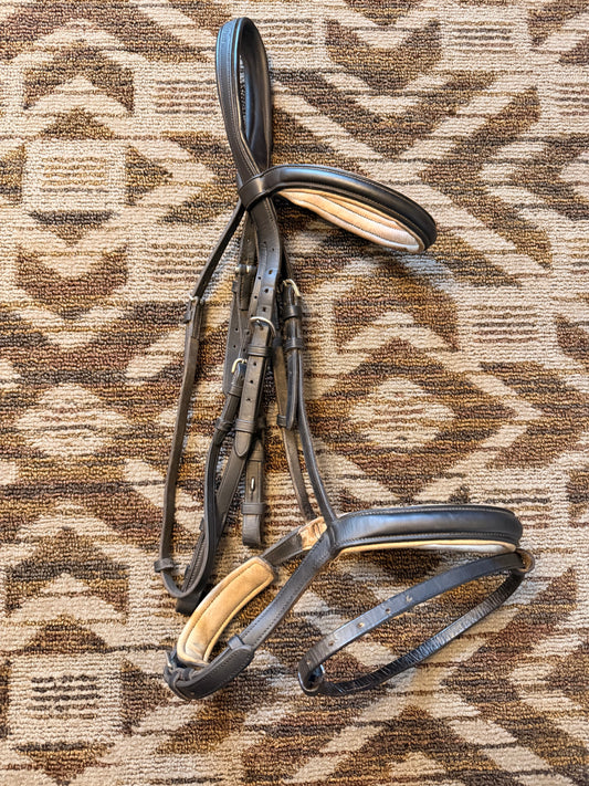 Vespucci Padded Dressage Bridle w/ Shaped Crown