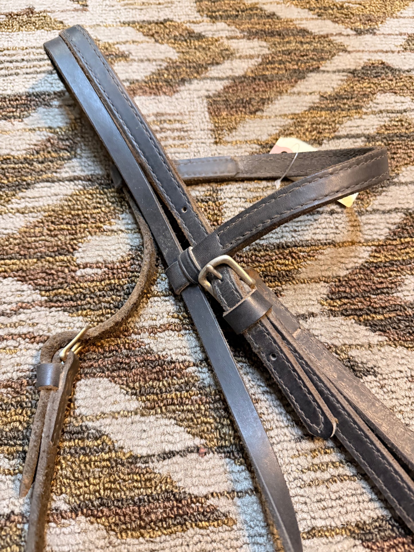 Black Leather Headstall