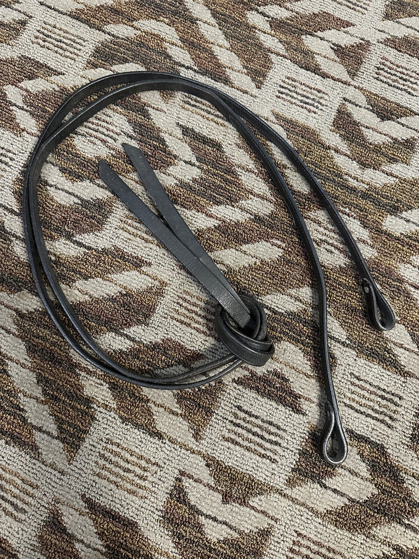 Black Leather Split Reins