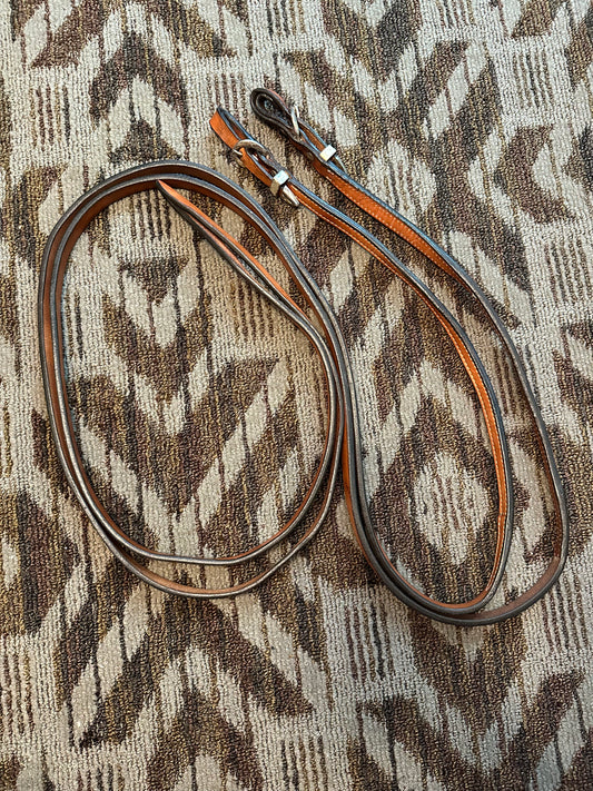 Light Oil Quick Change Split Reins w/ Silver