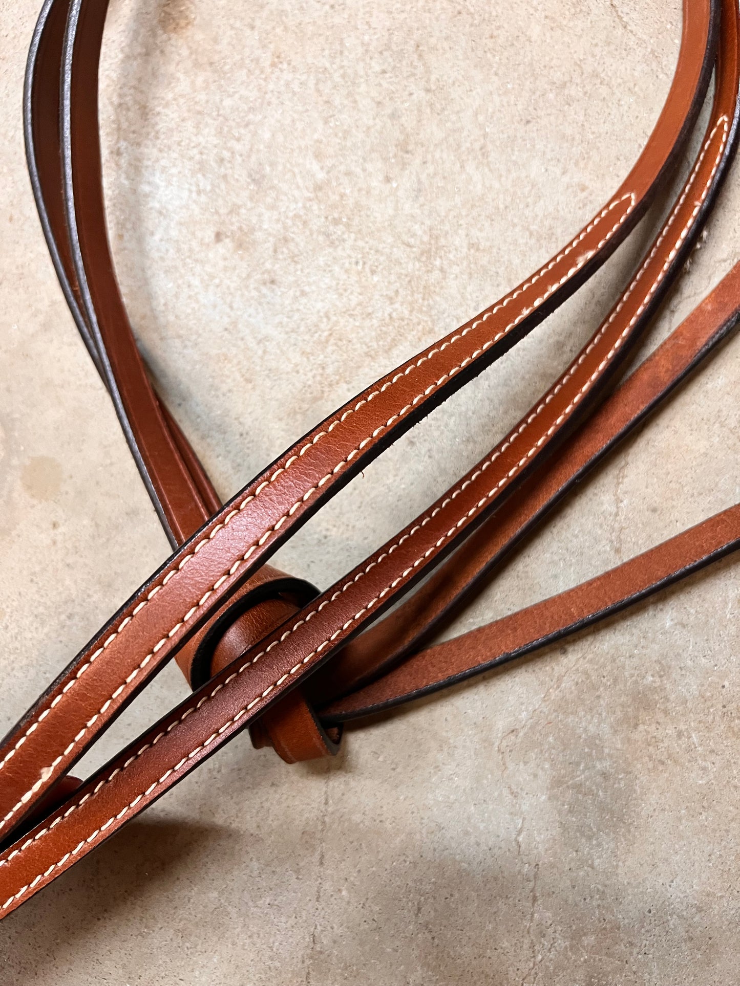 Light Oil Pony Leather Split Reins