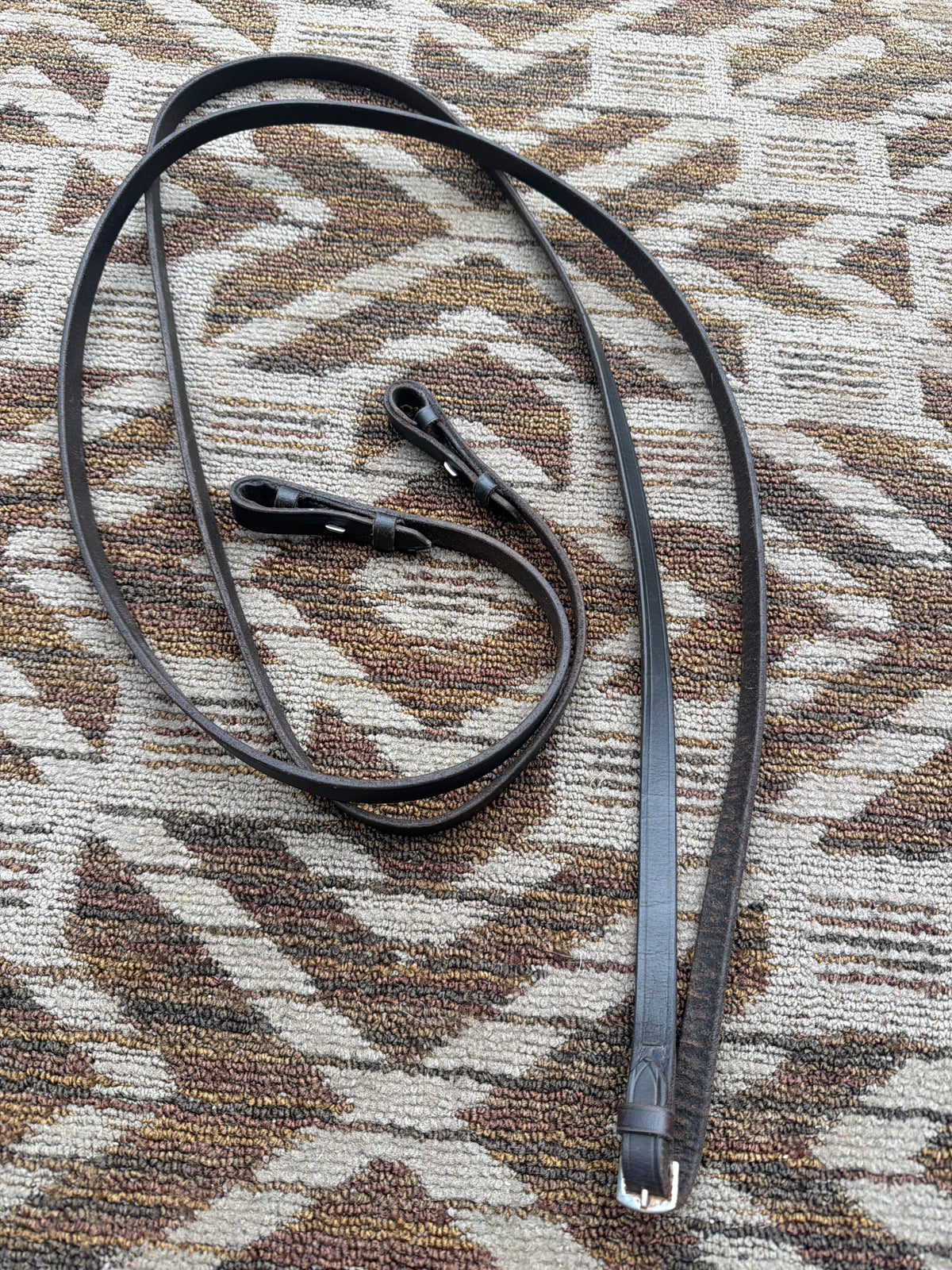 Extra Long Soft Brown Curb Reins