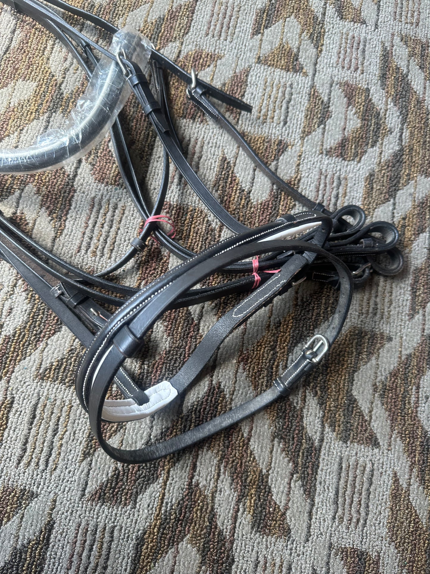 Black Padded Bridle w/ Matching Reins