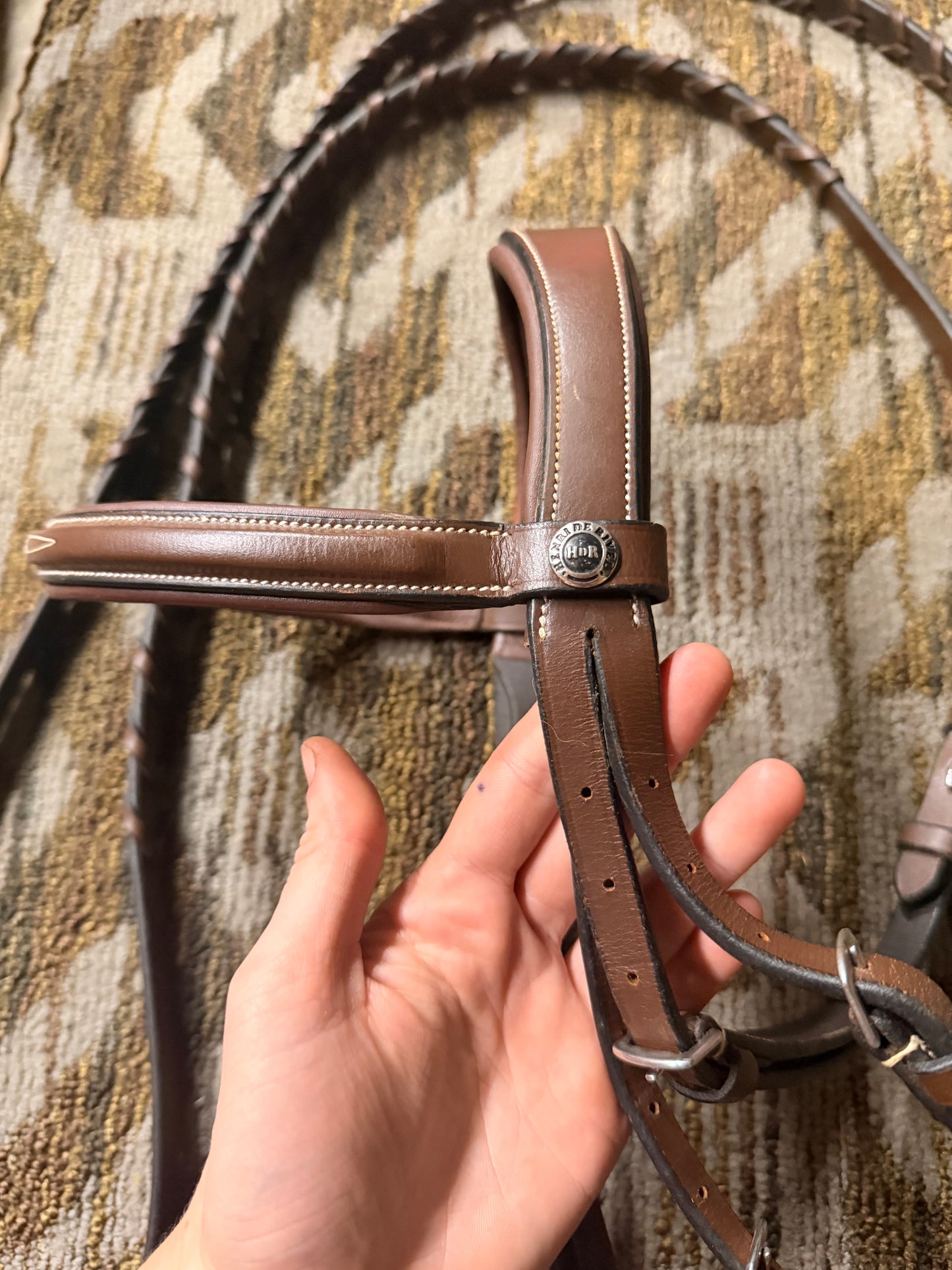 HDR Padded Anatomical Fancy Stitched Bridle w/ Matching Reins