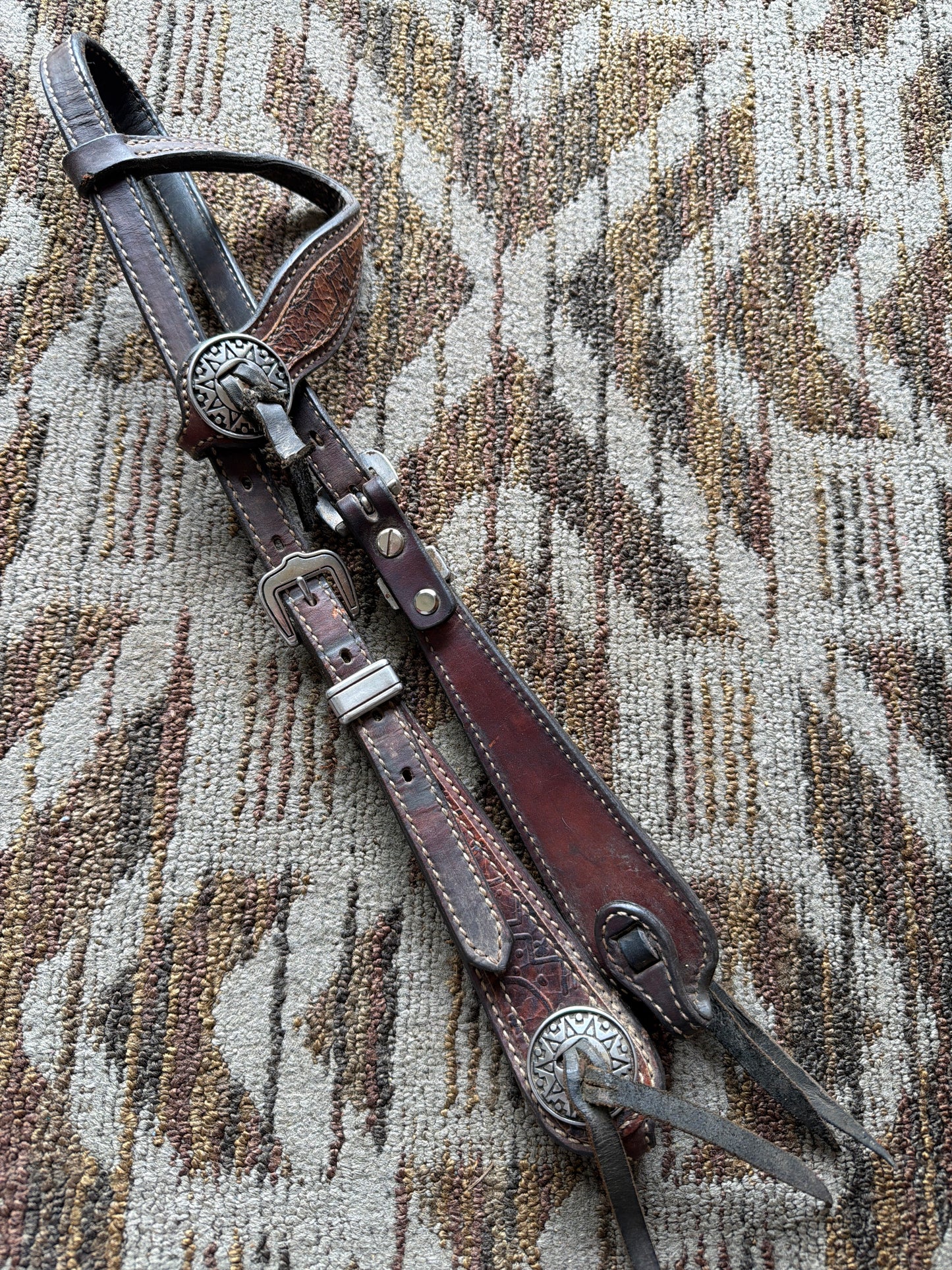 One Ear Headstall w/ Horseshoe Hardware