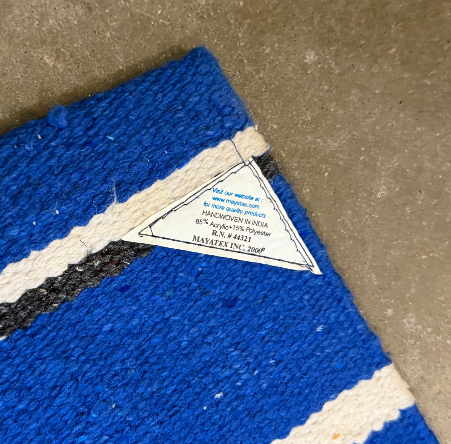 Mayatex Gray and Blue Saddle Blanket